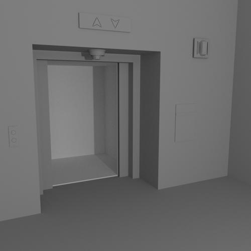 elevator at the end of the hall preview image